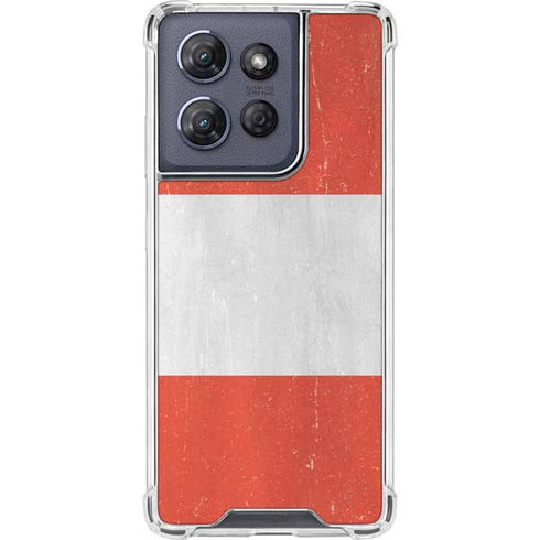 Distressed Austria Flag Moto G 5G (2025) Clear Case